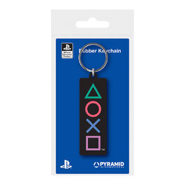 Playstation Shapes Rubber Keychain