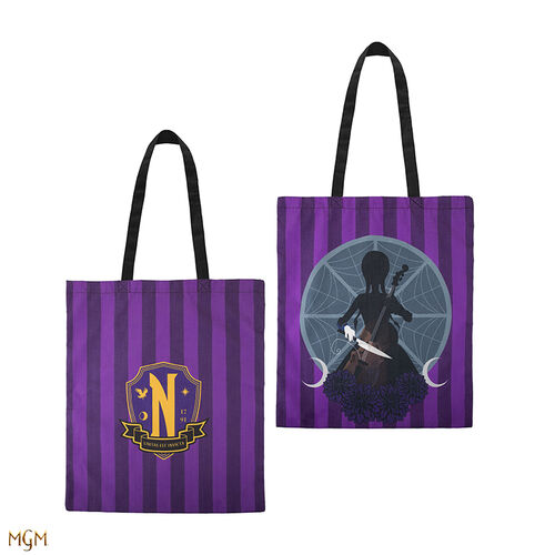 Wednesday Tote Bag with Cello. 42x38 cm