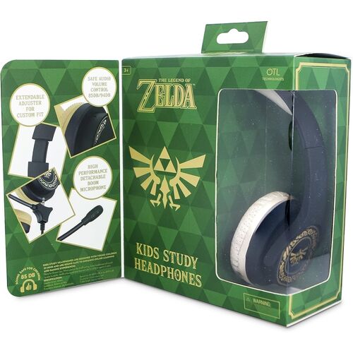 Legend of Zelda Crest Kids Interactive headphones Black