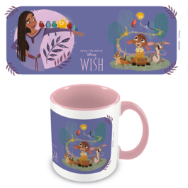 Taza cermica Animales Wish (More than this) interior rosa 315 ml