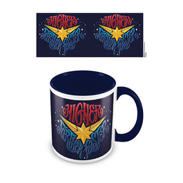 Taza desayuno color Capitana Marvel Higher azul