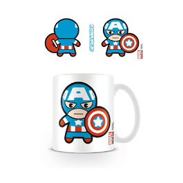 Taza desayuno Capitán América Kawaii