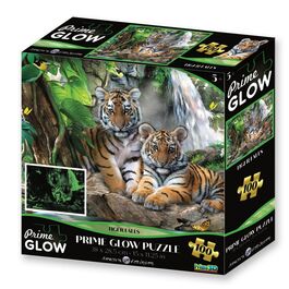 Puzzle Howard Robinson Brillo en oscuridad Cascada Tigre 100 piezas