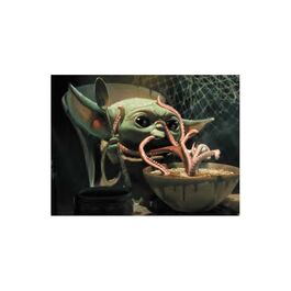 The Mandalorian Grogu eating dinner Lenticular Puzzle