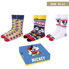 3 Pairs socks set Disney Mickey Mouse Size 36/41