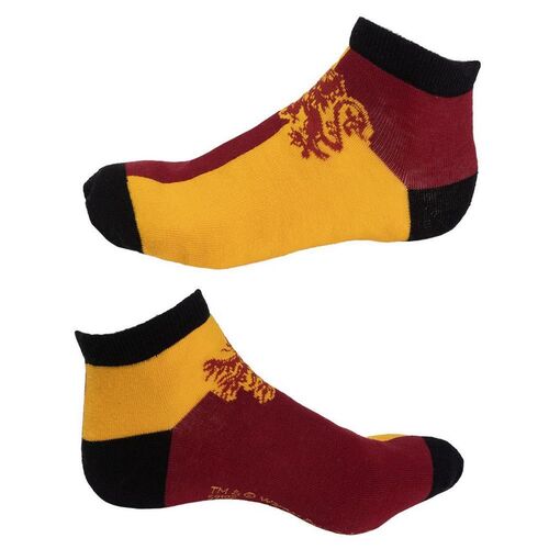 Pack 3 Calcetines Tobillero Harry Potter Gryffindor Tallas: 36-40