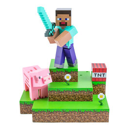 Lámpara Diorama Minecraft Steve