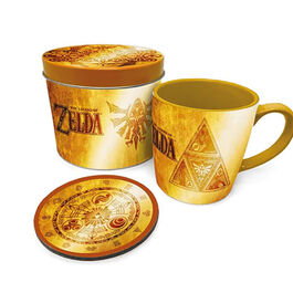 Set de regalo Taza y Posavasos Golden Triforce
