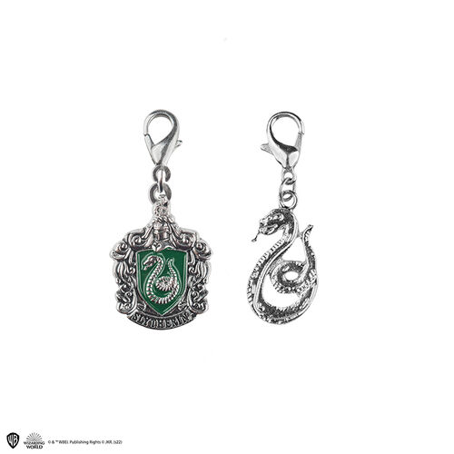 Set de 2 Charms Slytherin (escudo y serpiente)