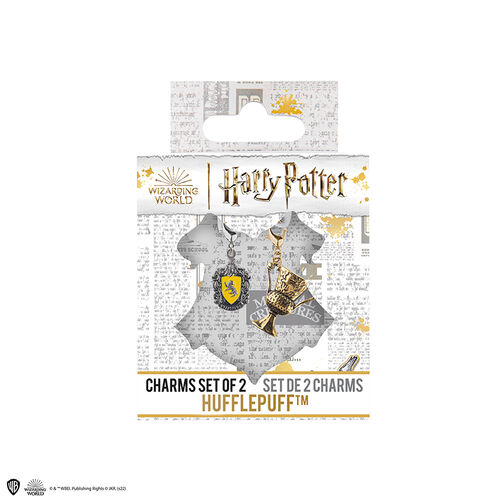 Set of 2 Hufflepuff (yellow house crest & cup)