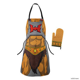 Apron & oven Mitt He-Man 100% polyester