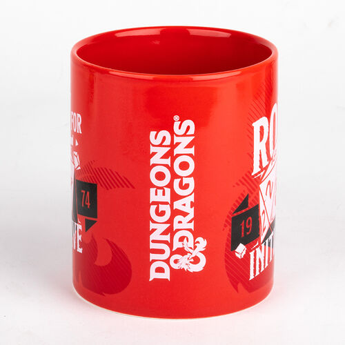 Red ceramic mug Roll for Initiative Dungeons and Dragons