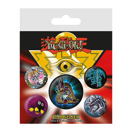 Set de chapas (5 unidades)  YU-GI-OH! (Dark Magician) Medidas: 1 X 3,8 CM/ 4 x 2,5cm