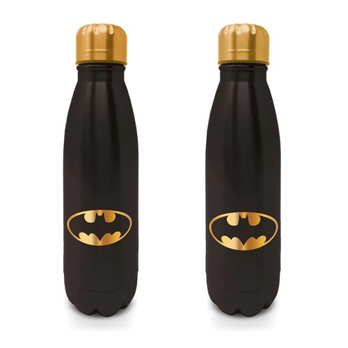 Metal bottle Batman Logo black and gold