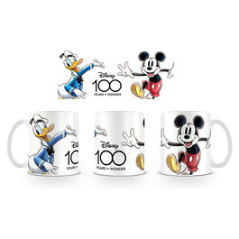 Taza Mickey & Donald Disney 100 blanca 315 ml