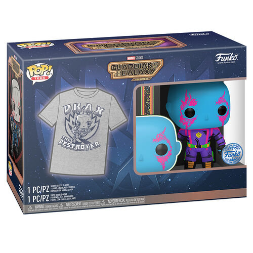 Pop! & Tee Set Drax (Black Light) XL