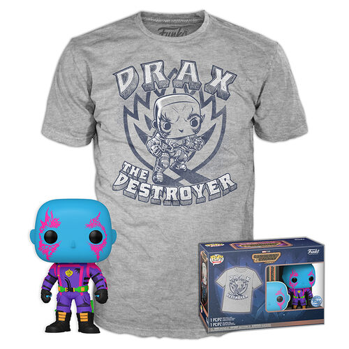 Pop! & Tee Set Drax (Black Light) XL