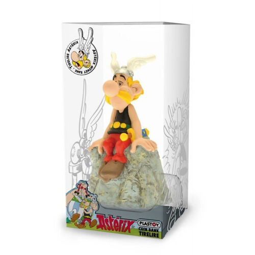 Hucha Astérix sobre la roca 14 cm