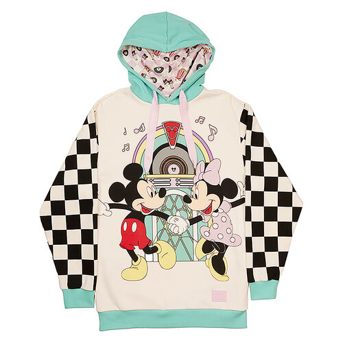 Sudadera L, Unisex Cena Nocturna Mickey & Minnie