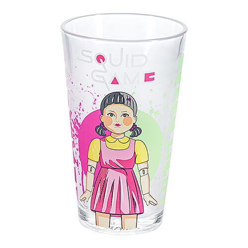 Vaso con cambio de color muñeca Young-hee (Juego del  Calamar) 400 ml