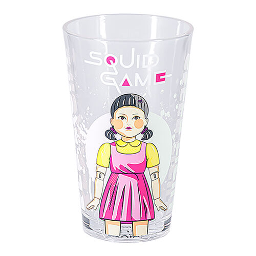 Vaso con cambio de color muñeca Young-hee (Juego del  Calamar) 400 ml