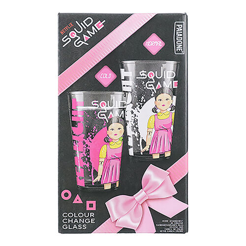 Vaso con cambio de color muñeca Young-hee (Juego del  Calamar) 400 ml