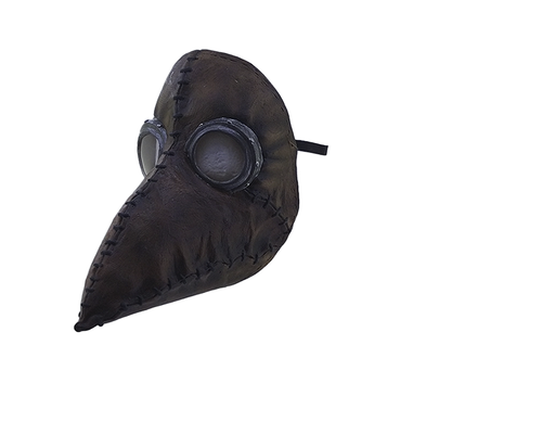 Black Plague Doctor Mask One Size Only