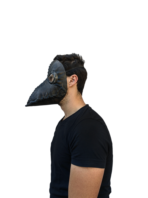 Black Plague Doctor Mask One Size Only