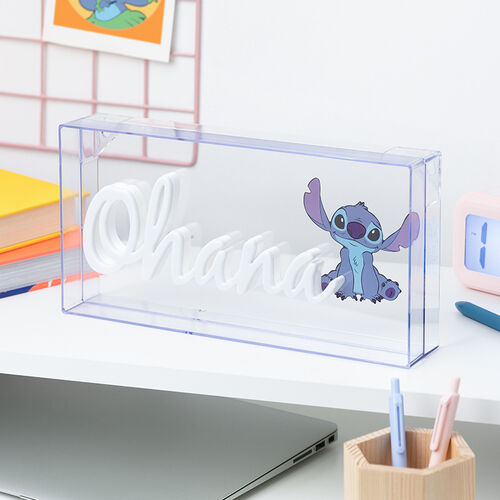 Stitch Ohana LED Neon Light 15 x 30 cm