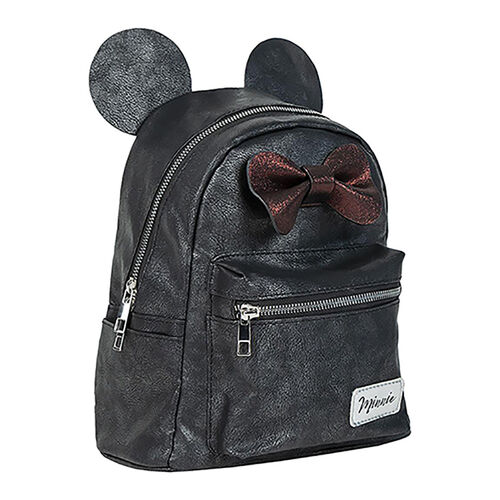 Mochila Minnie Mouse negra con lazo