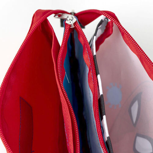 Estuche Portatodo Spider-Man (azul y rojo) 3 compartimentos 22,5 cm