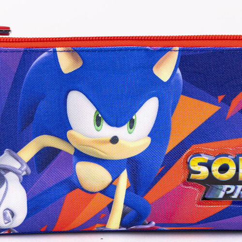 Sonic Prime red detailing 3 compartments pencil pouch 22,5 cm