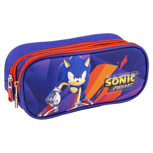 Sonic Prime red detailing 2 compartments pencil pouch 22,5 cm