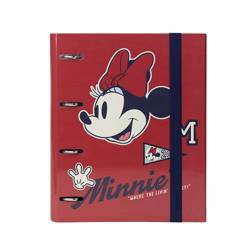 Minnie Mouse university style school folder red 26 x 32 cm