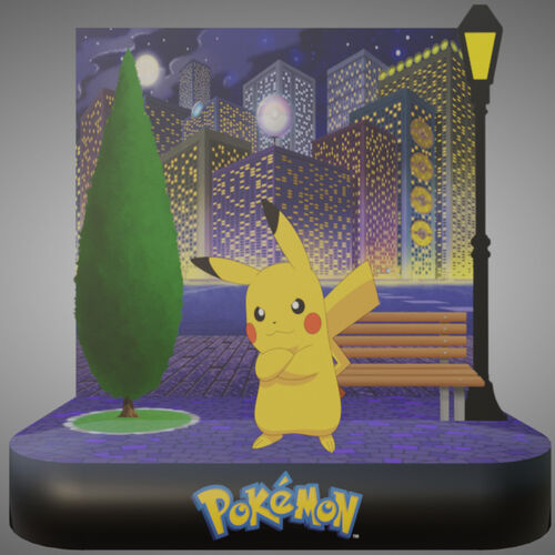 Light-Up Pikachu Diorama 15 cm