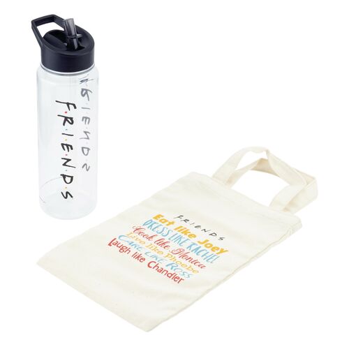 Friends Water Bottle and Tote Gift Set