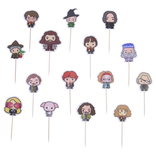 Pack 15 Harry Potter character cupcake decorations