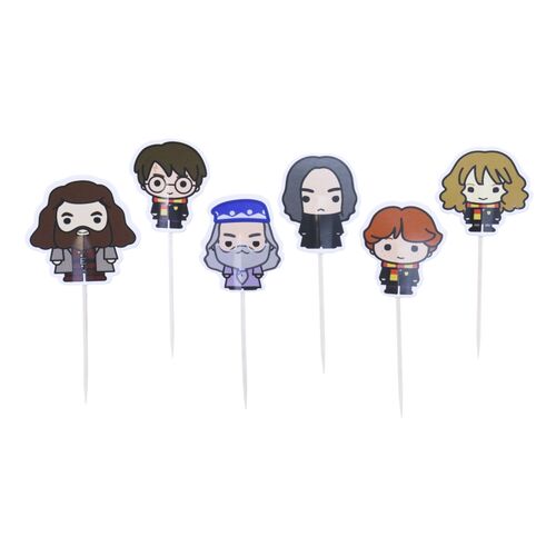 Pack 6 Harry Potter character cupcake decorations