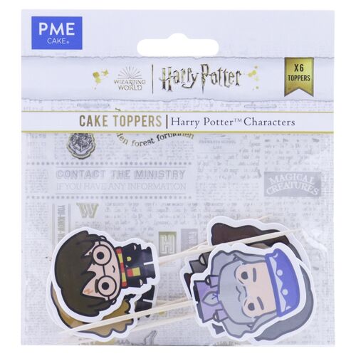 Pack 6 Harry Potter character cupcake decorations