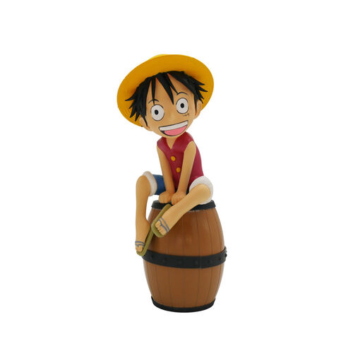 Lmpara figura Monkey D. Luffy sobre barril 27 cm