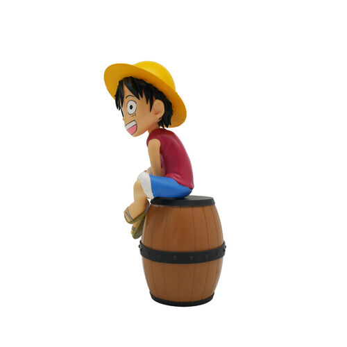 Lmpara figura Monkey D. Luffy sobre barril 27 cm