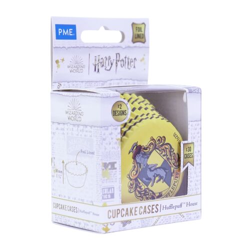 Pack of 30 Cupcake Cases Hufflepuff 3 x 5,2 cm