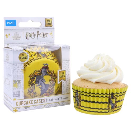 Pack of 30 Cupcake Cases Hufflepuff 3 x 5,2 cm