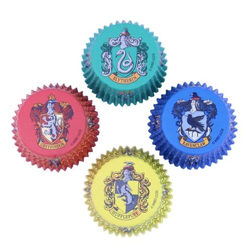 Pack of 60 Cupcake Cases Hogwarts Houses 3 x 5,2 cm