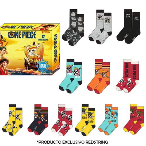 Gift box 12 pairs of One Piece socks size 41/46