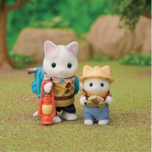 Sylvanian Families Set de Exploradores, Bebe Gato Latte y Hermano