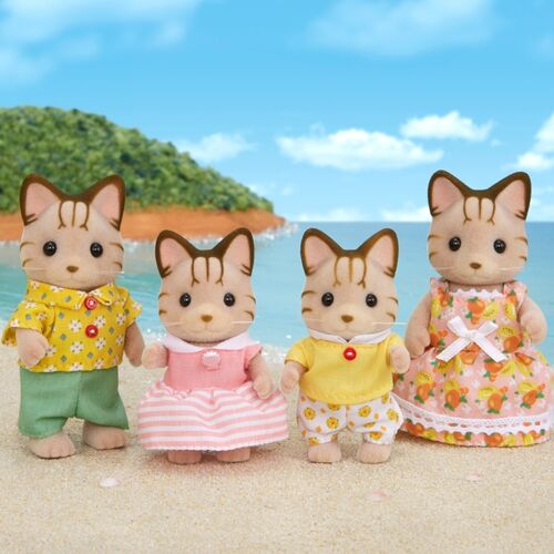 Sylvanian Families Familia Gato de Rayas