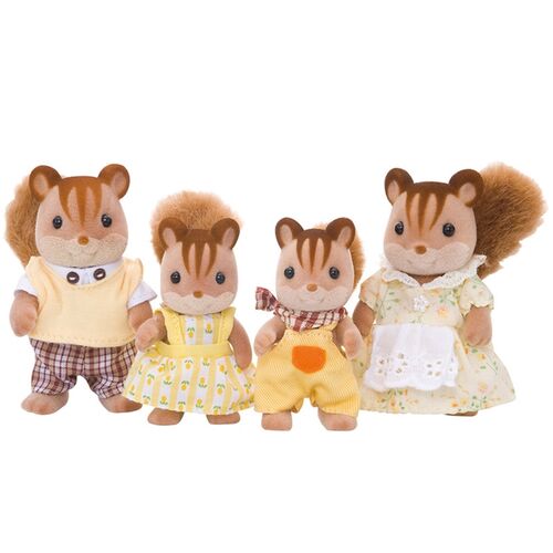 Sylvanian Families Panda Pookie Family Sylvanian Families Pecan Squirrel Family