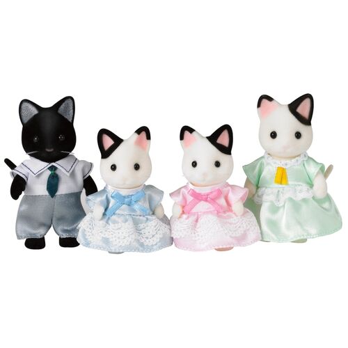 Sylvanian Families Familia Gato Tuxedo