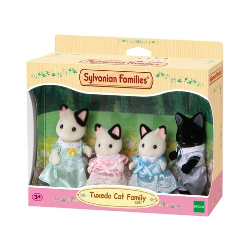 Sylvanian Families Familia Gato Tuxedo